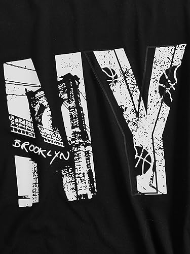 NY Print Latest BlackT-Shirt