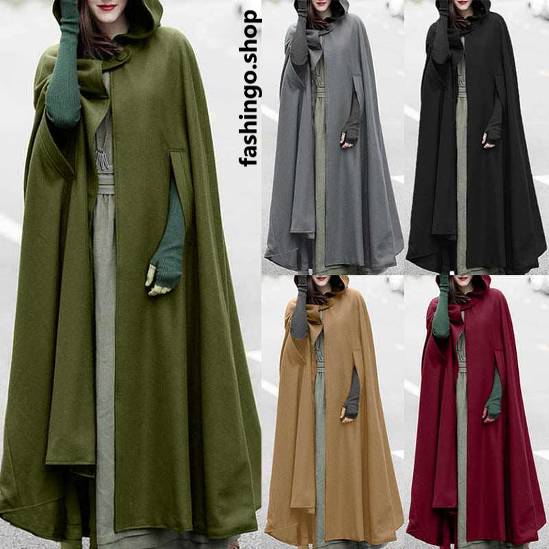 Batwing Style Winter Long Hooded Fleece Upper.