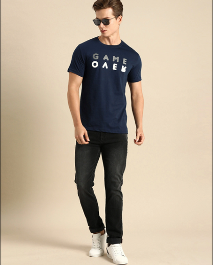 Game Over Latest Navy Blue Tee.