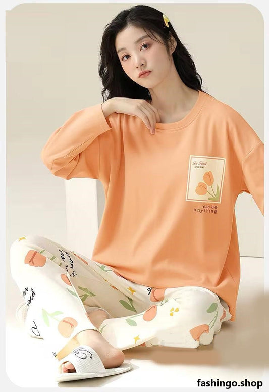 Orange Lotus Casual Wear For Her.