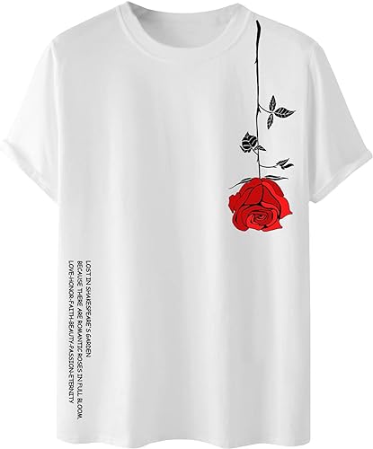 Rose Digital Graphic Tee.