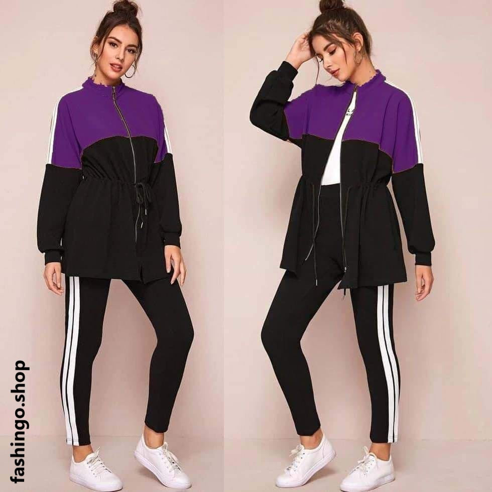 Zipper Style Two Piece Winter Tracksuit.