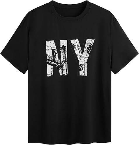 NY Print Latest BlackT-Shirt