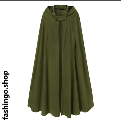 Batwing Style Winter Long Hooded Fleece Upper.