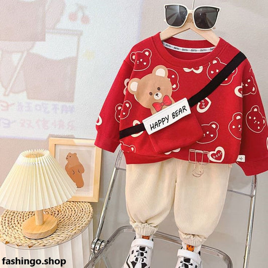 Cute Bear Tracksuit For Kids.