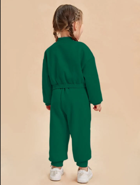 Kids Zipper Style Winter Fleece 2pc Tracksuit.