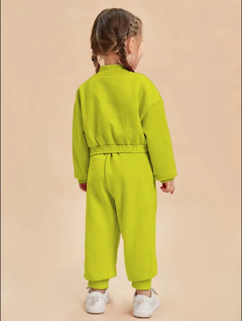 Kids Zipper Style Winter Fleece 2pc Tracksuit.