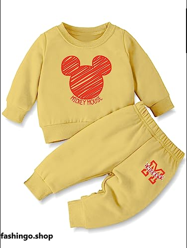 Beige Big Mickey Winter Kids 2pc.