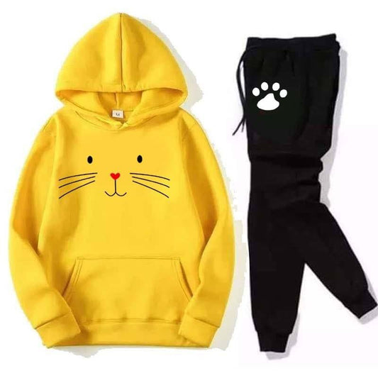 My Meow Yellow Winter Hooded Tracksuit.