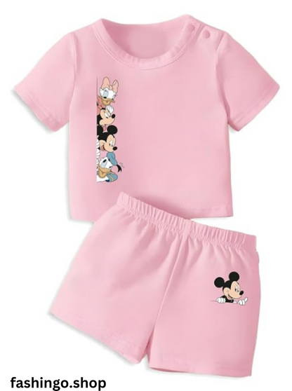 Pink Mickey Kids Summers 2pc.